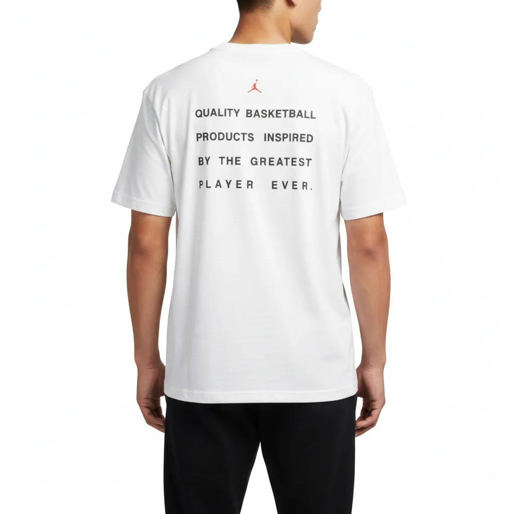 Jordan Футболка мужская белая Crew Neck Moderate — фото 3