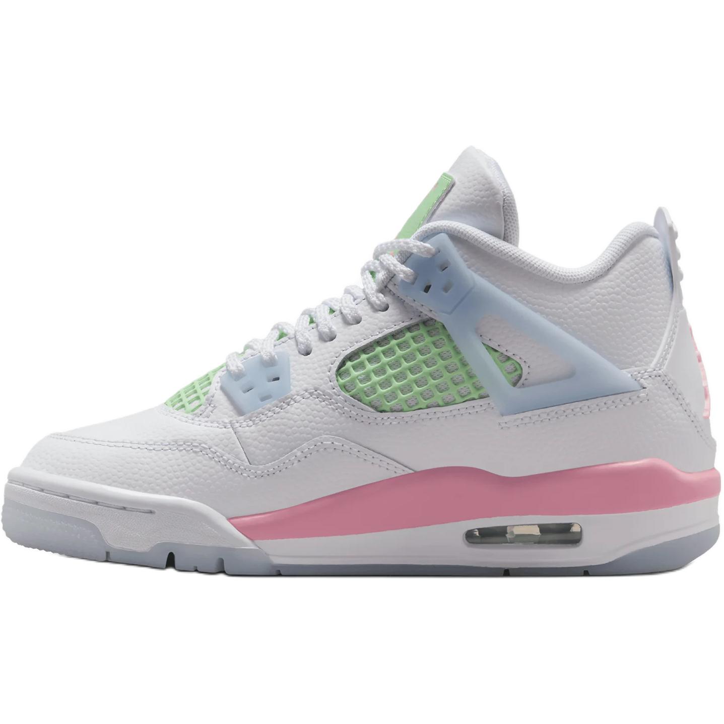 

Jordan Air 4 Support Mid top детские баскетбольные кроссовки White/Pink/Green для подростков
