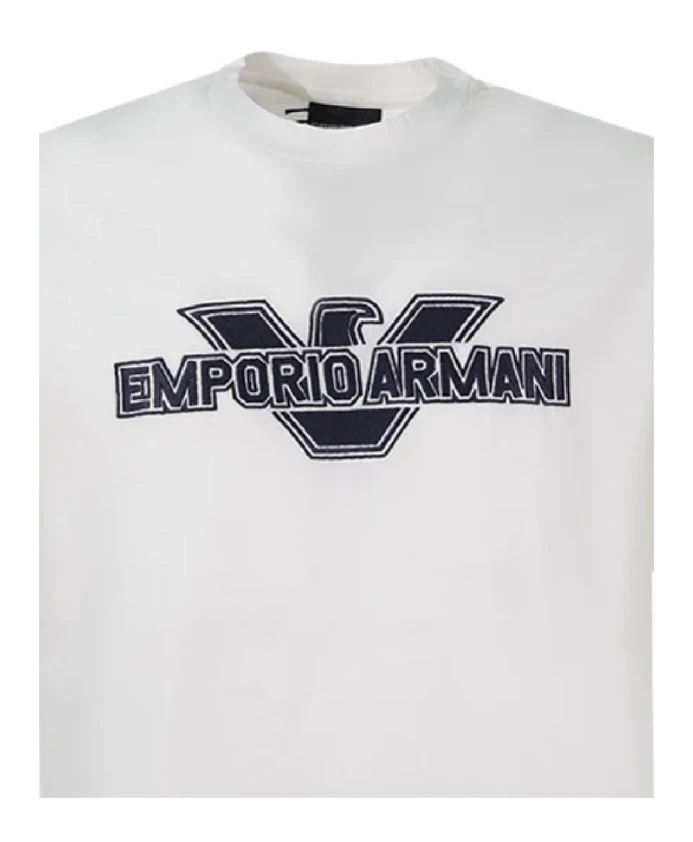 Белая футболка с коротким рукавом 3r1tu81jsaz0101 Emporio Armani, белый — фото 2