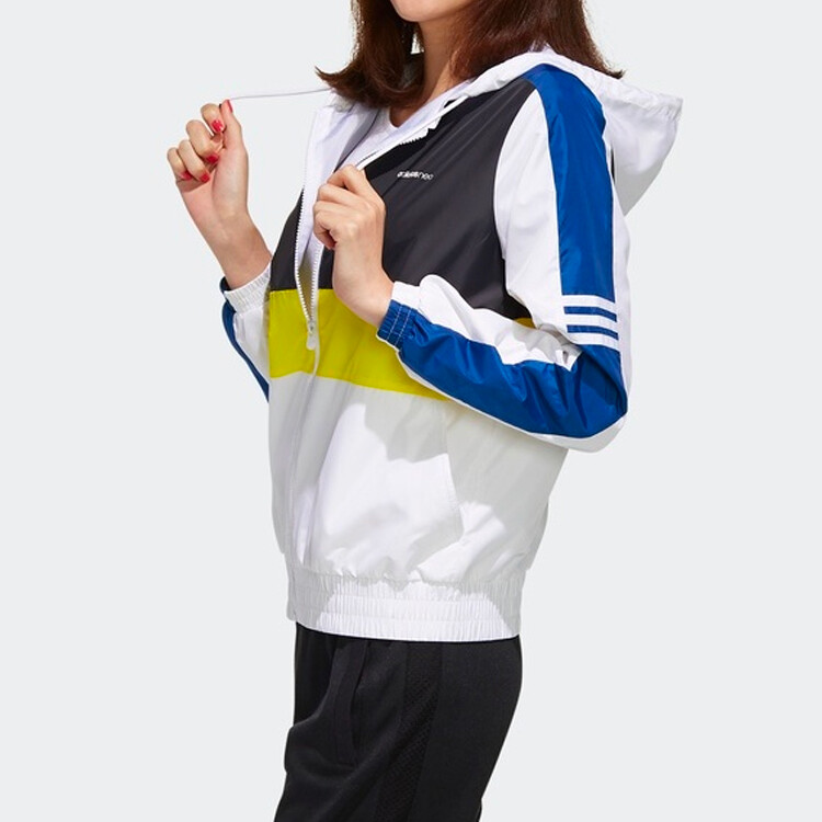 Куртка женская белая/желтая Adidas Neo, белый/желтый — фото 4