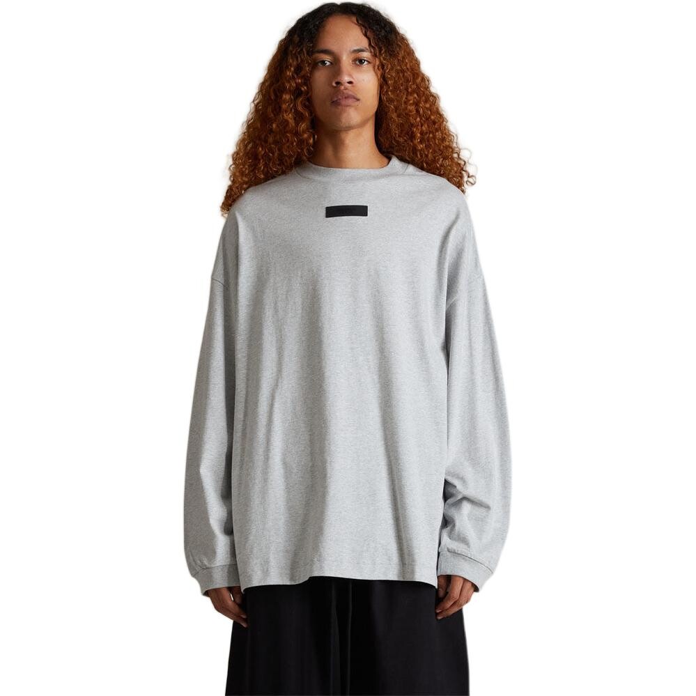 Хлопковая толстовка с логотипом Fear Of God Essentials, серый — фото 4