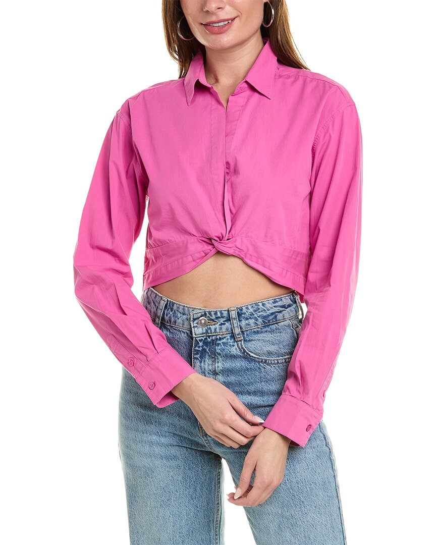 

Рубашка Monrow Poplin Twist Front, розовый