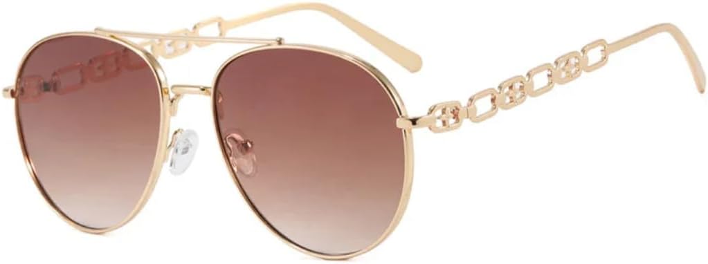 

Солнцезащитные очки с защитой UV400 | Металлический панк, большая оправа, цветные линзы | для женщин и мужчин, для занятий спортом на открытом воздухе и вождения DSVIGF, Tea