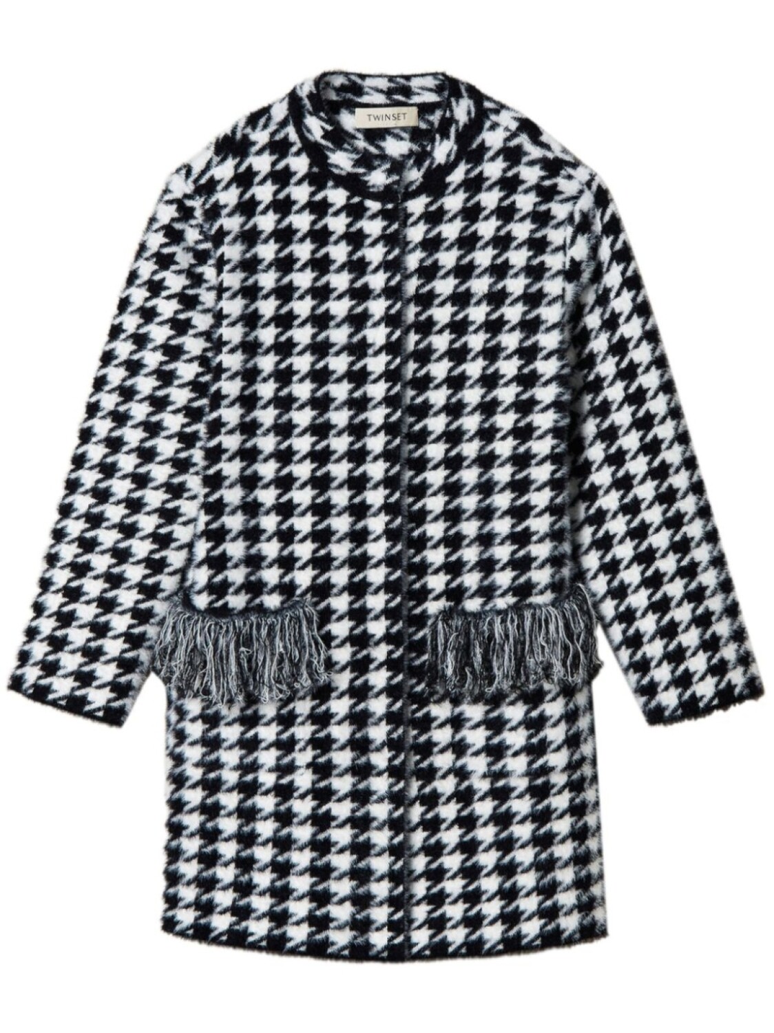 

TWINSET Kids жаккардовое пальто, черный