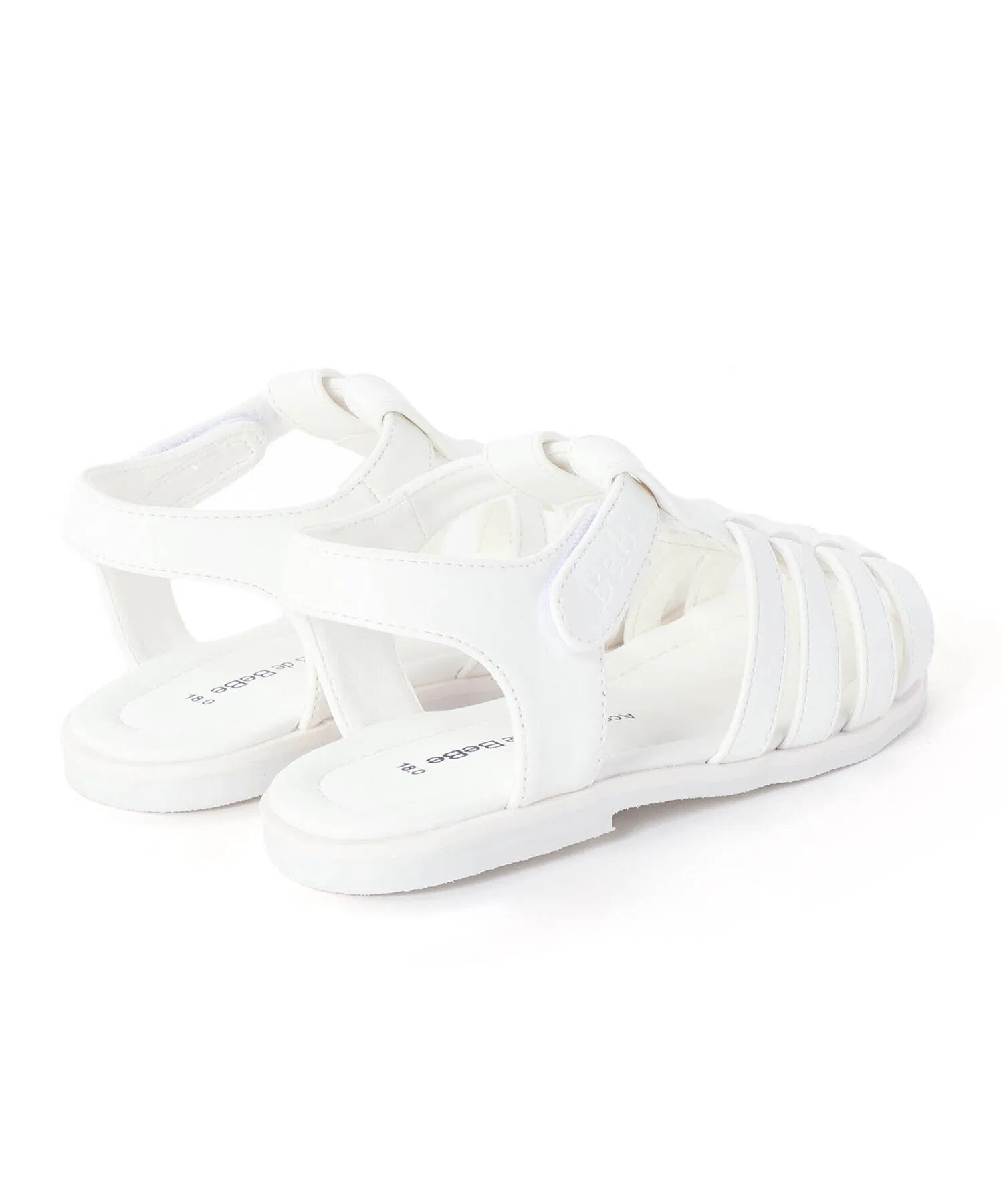 Детские сандалии BeBe T-strap из искусственной кожи коричневые — фото 2