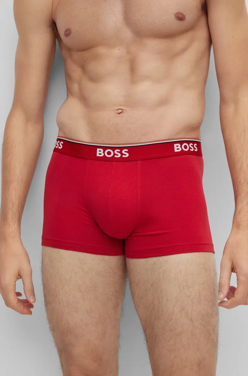 Боксеры BOSS (3 шт. в упаковке, 3 шт. в упаковке), с надписью BOSS на поясе, цвет Bunt — фото 2