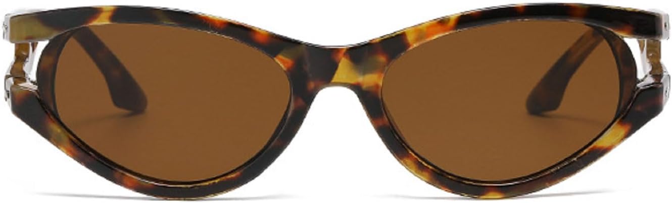 

Женские солнцезащитные очки «кошачий глаз», модные градиентные оттенки, защита от ультрафиолета UV400; мужские солнцезащитные очки в стиле ретро с заклепками 166 Melrose, Leopard