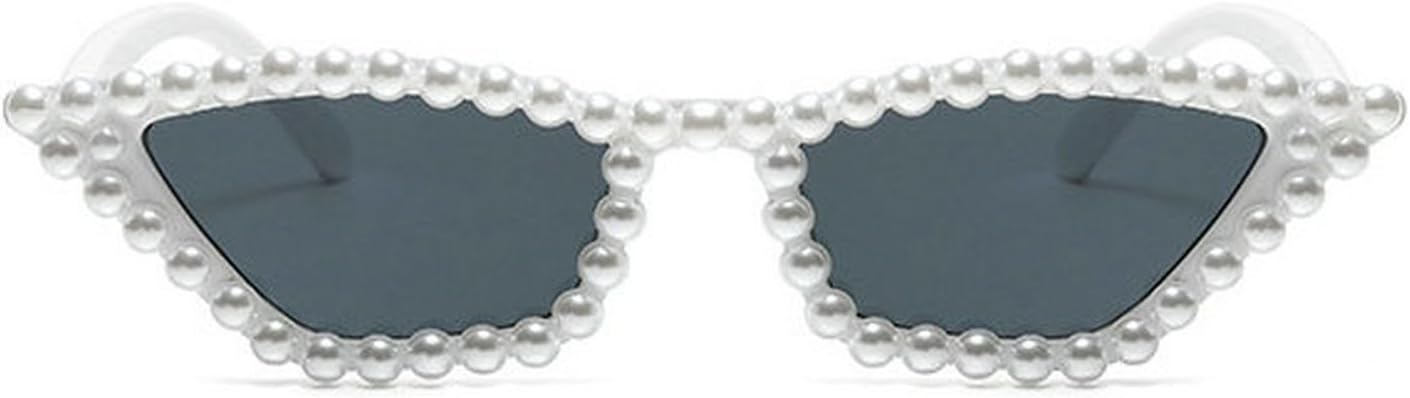 

Солнцезащитные очки COTIA «Кошачий глаз» для женщин, дизайн в стиле Y2K, треугольная оправа с перламутровыми вставками, винтажные солнцезащитные очки, модные женские очки, White