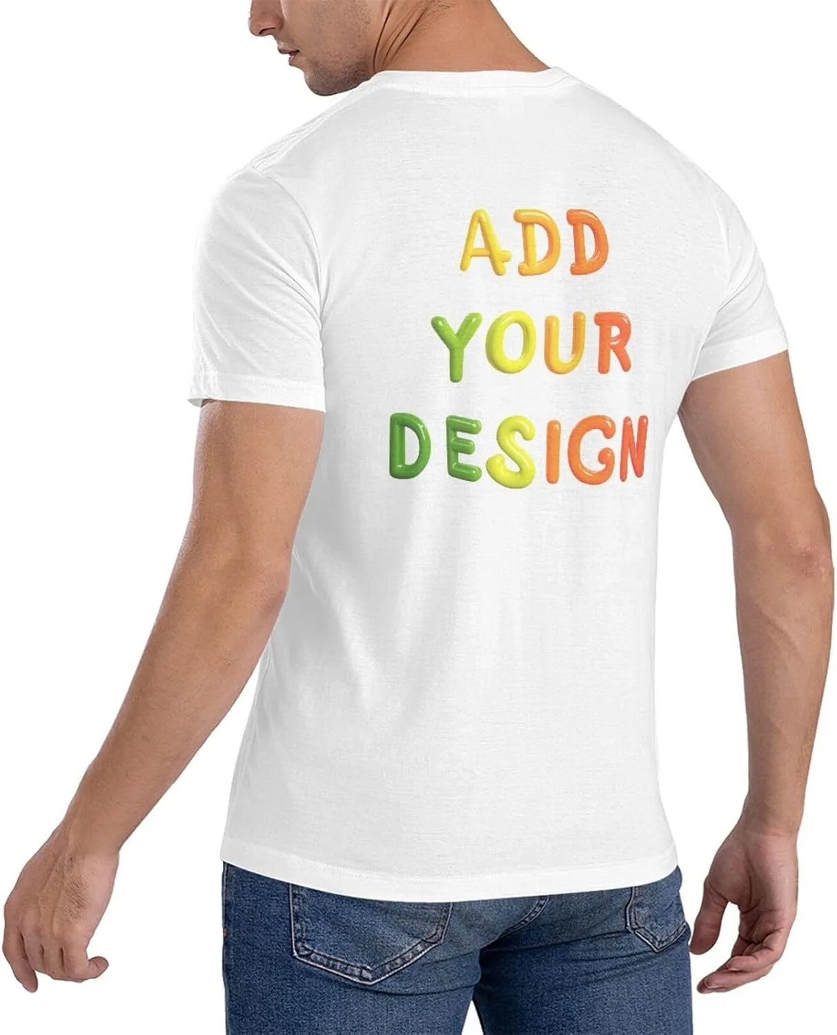 Футболка Custom для мужчин с логотипом спереди и сзади — фото 2