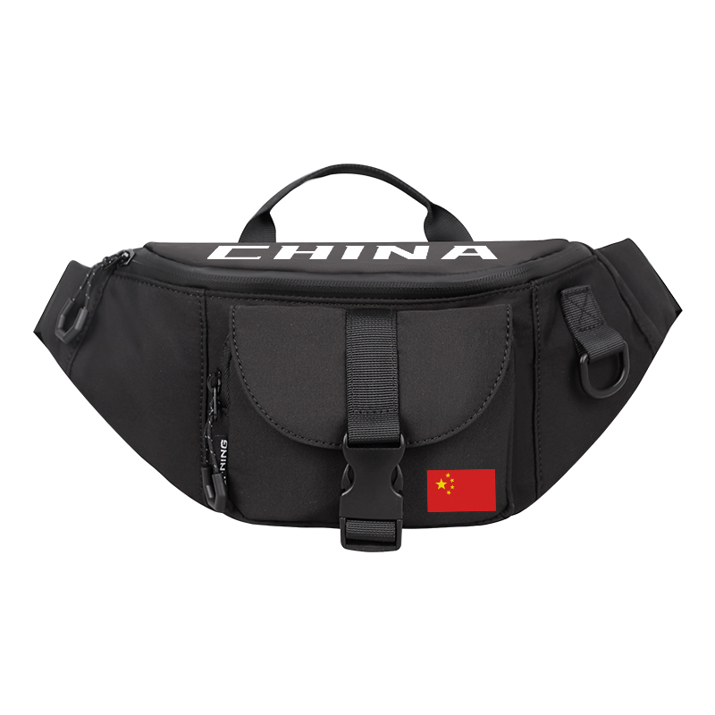 

LINING Полиэстеровый поясной рюкзак унисекс бело-черный