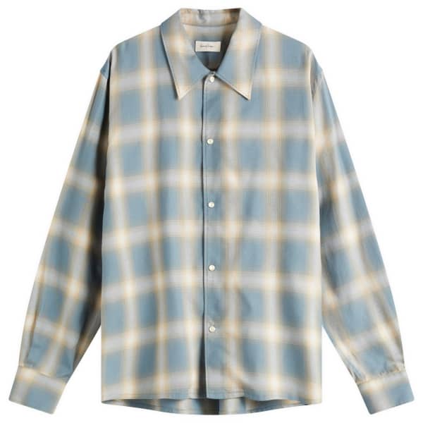 

Рубашка в свободную клетку Second/Layer, синий