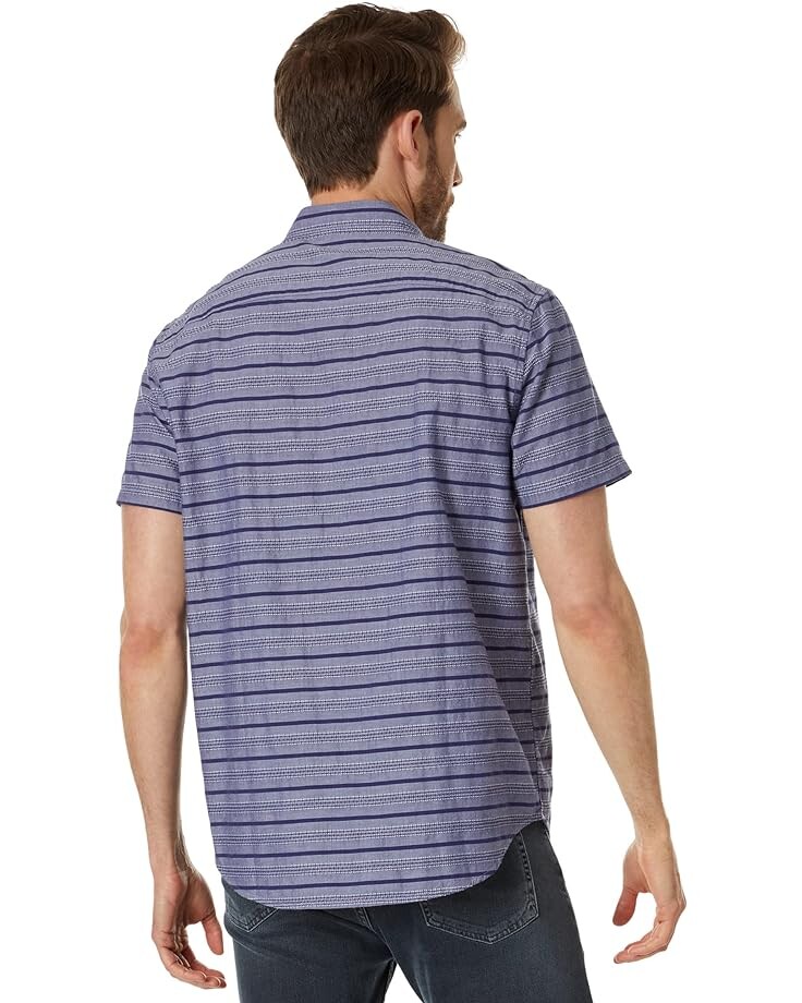 

Рубашка Lucky Brand Striped Short Sleeve Workwear Shirt, цвет Blue Stripe