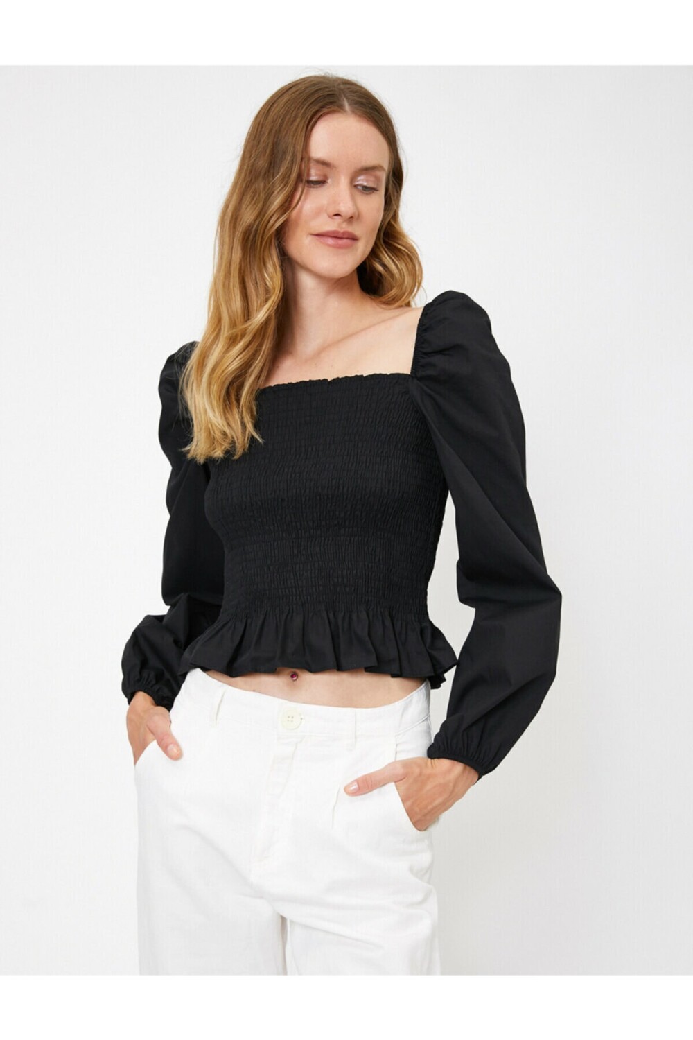 

Блузка - Черный - Классический крой Koton, черный