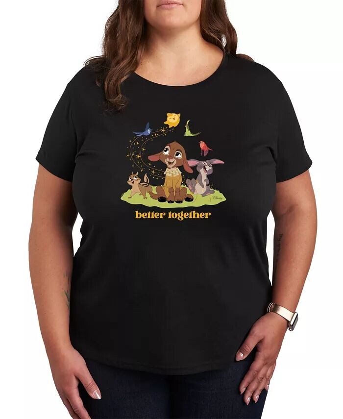 

Модная футболка больших размеров с рисунком Disney Wish Hybrid Apparel, черный