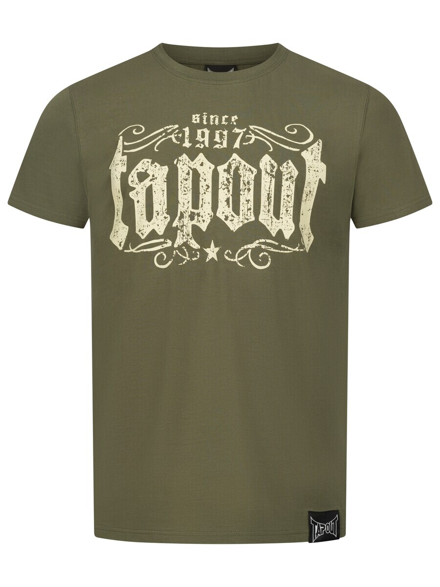 

Классическая футболка Tapout Shirt CRASHED, цвет olive/dark green