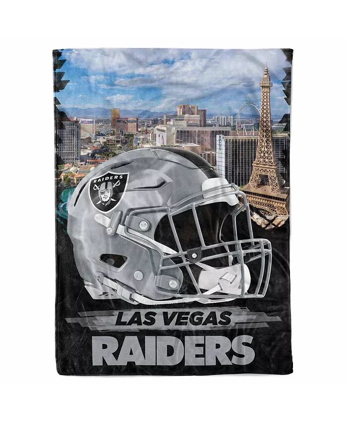 

Одеяло с изображением города Las Vegas Raiders 66 x 90 дюймов Logo Brands, мультиколор