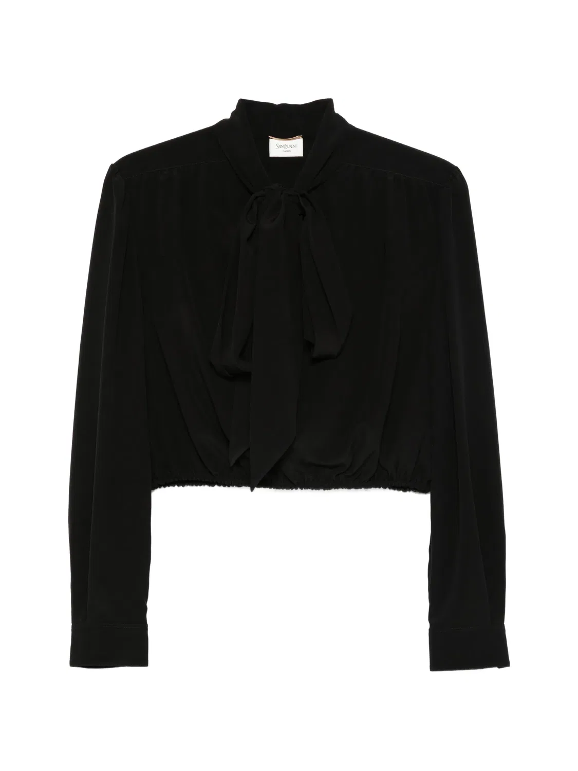 Блузка с завязками Saint Laurent, черный