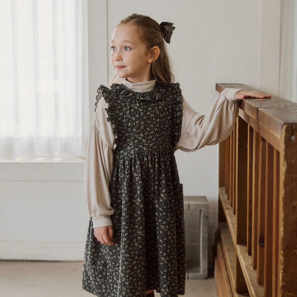 Детское платье с пуговицами и оборками Daisy от Bachacha, мокко