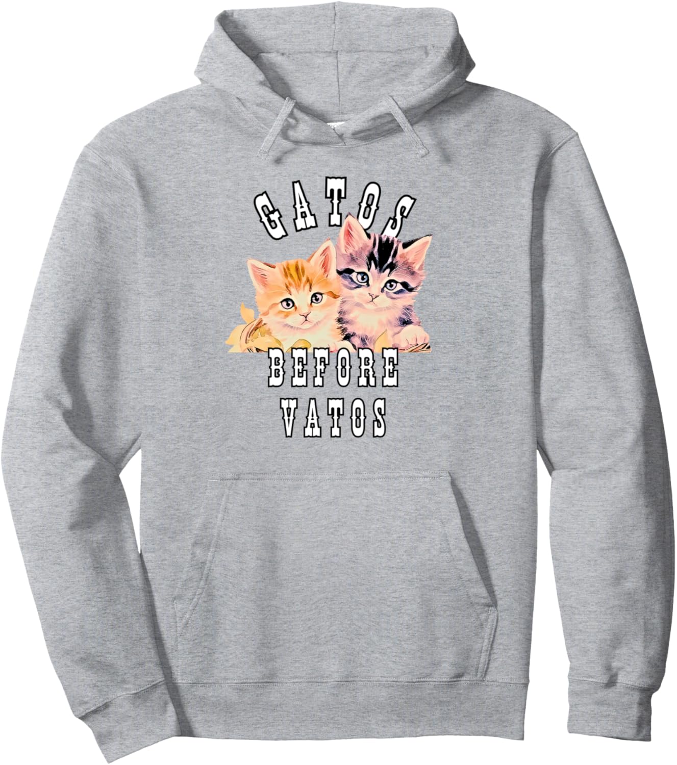 

Gatos Before Vatos (День подруг) Винтажная толстовка с котом ко Дню святого Валентина Nepo Baby Bikini Bash, серый