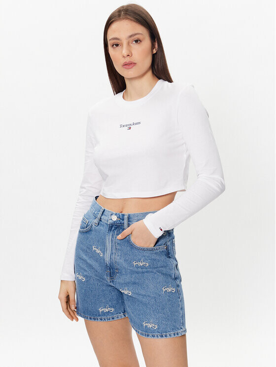 

Укороченная блузка Tommy Jeans, белый