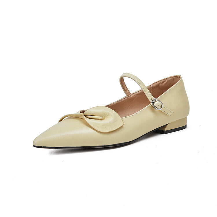 Туфли Мэри Джейн женские Yeezyy Reezy, цвет Light Yellow — фото 2