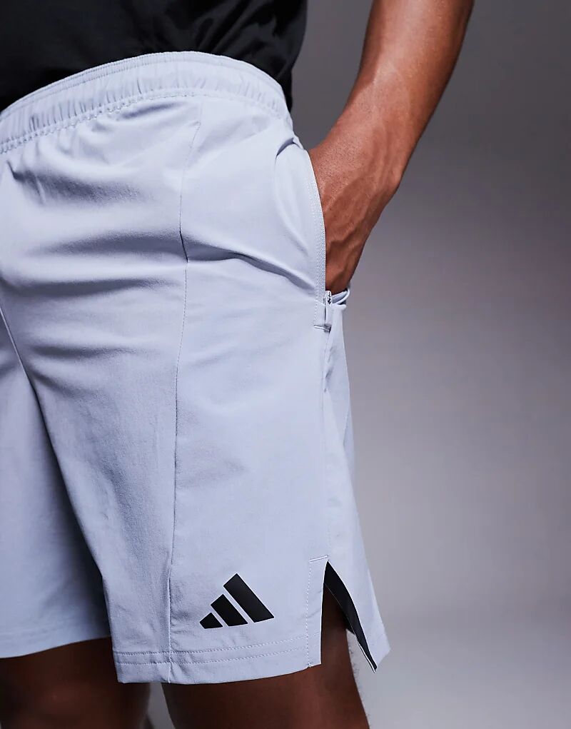 Трикотажные шорты adidas Training D4T серого цвета Adidas Performance — фото 2
