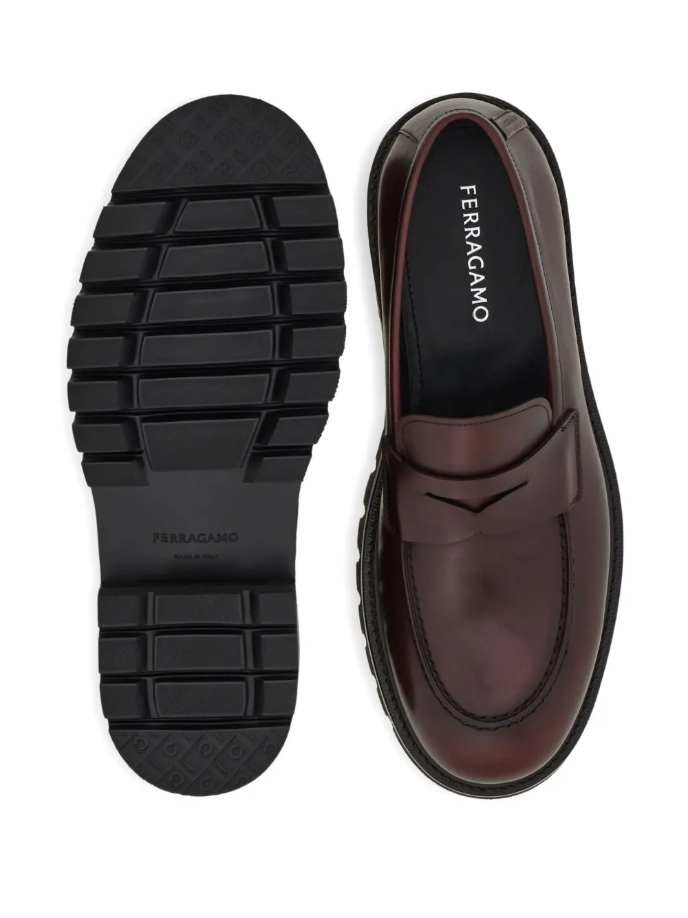 Пенни-лоферы с ремешком Ferragamo, коричневый — фото 4