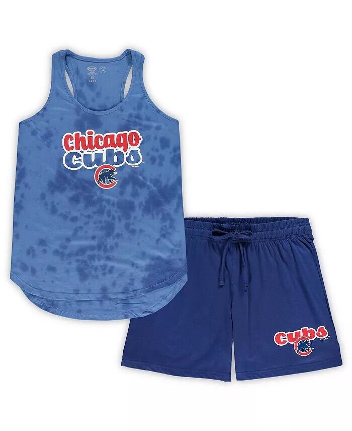 

Женский комплект для сна Royal Chicago Cubs Plus Size Cloud с топом и шортами Concepts Sport