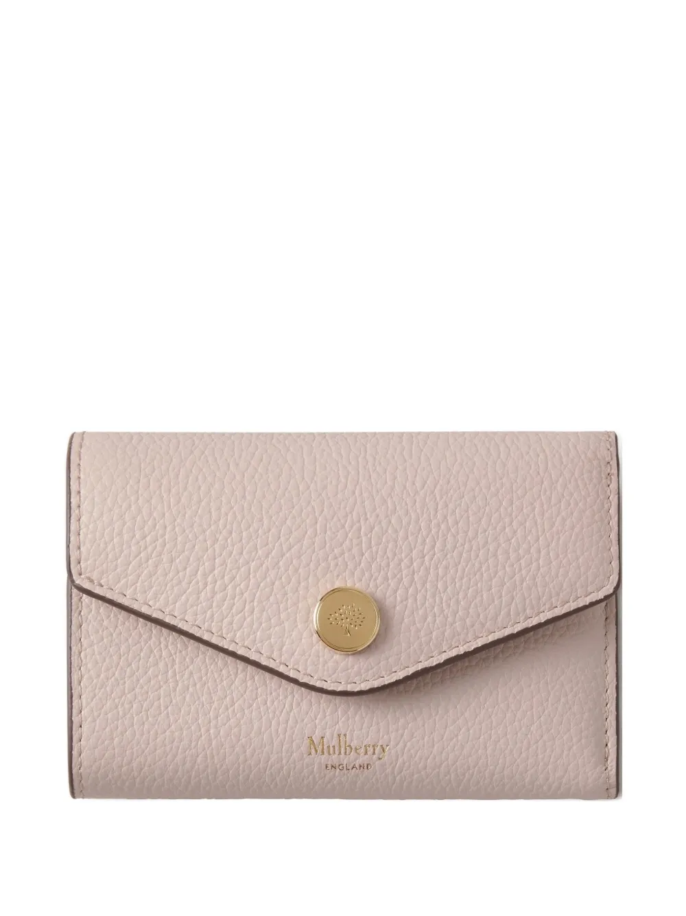 

Сложенный кошелек из зернистой кожи Mulberry, розовый