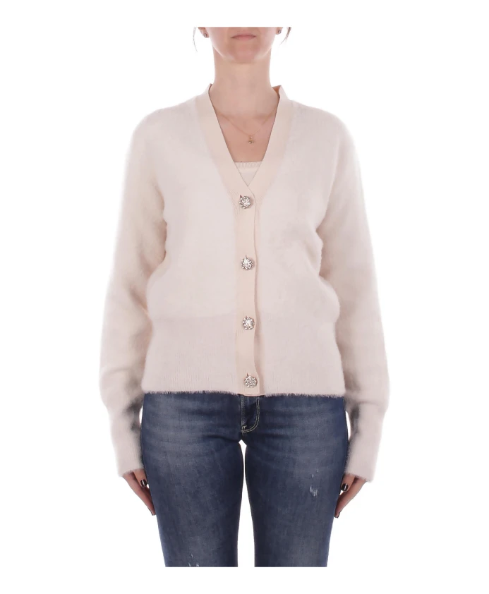 

Кардиган и топ из пряжи с имитацией меха. Blugirl, бежевый