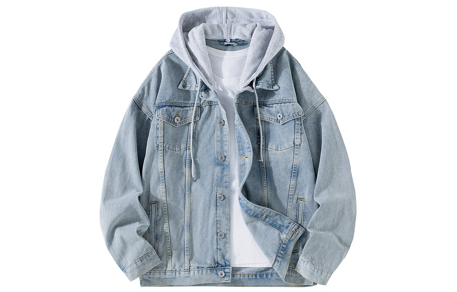 

CSKS Джинсовая куртка унисекс, Vintage Blue Hooded
