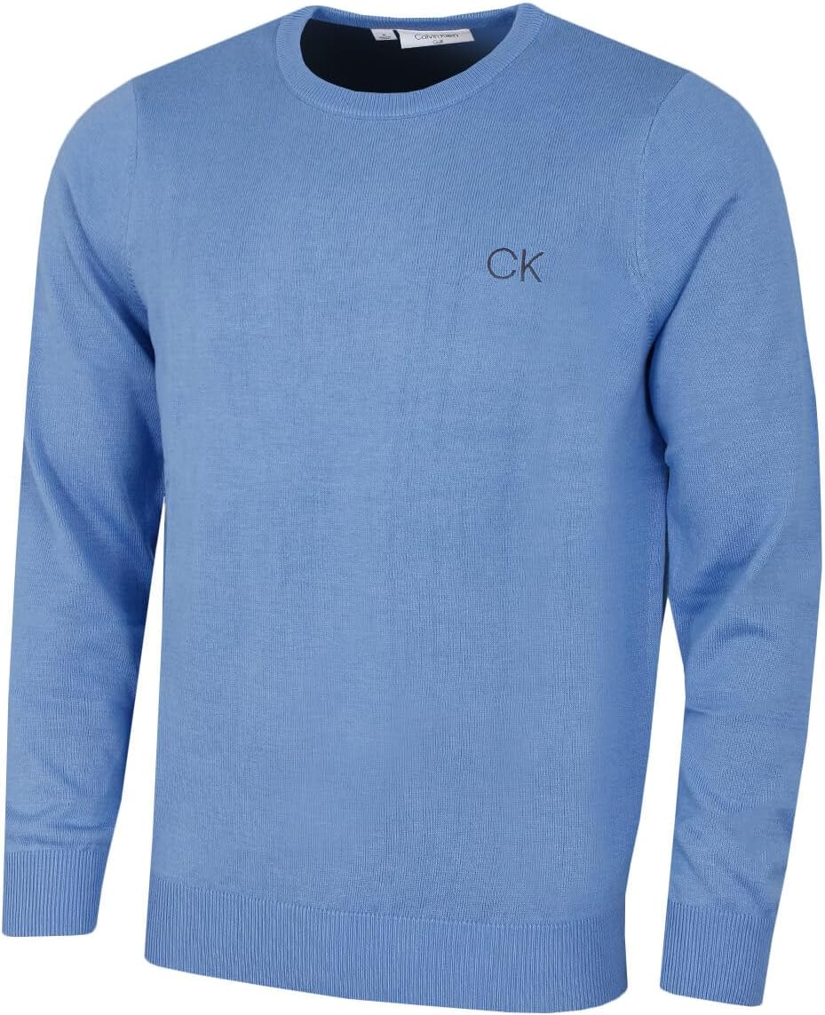 

Мужской свитер Calvin Klein из мериносовой шерсти с круглым вырезом, Blue Marl