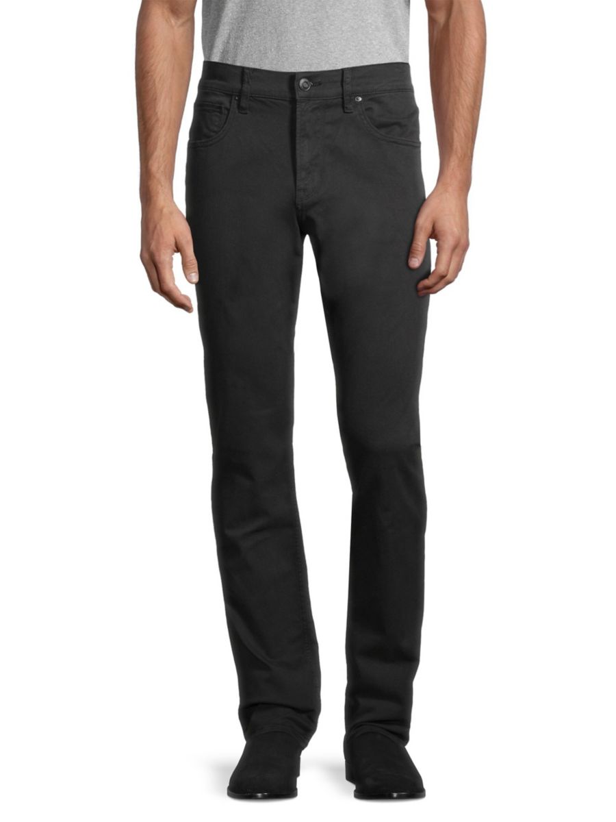 

Брюки Blake Stretch Slim-Prints из твила Hudson Jeans, черный