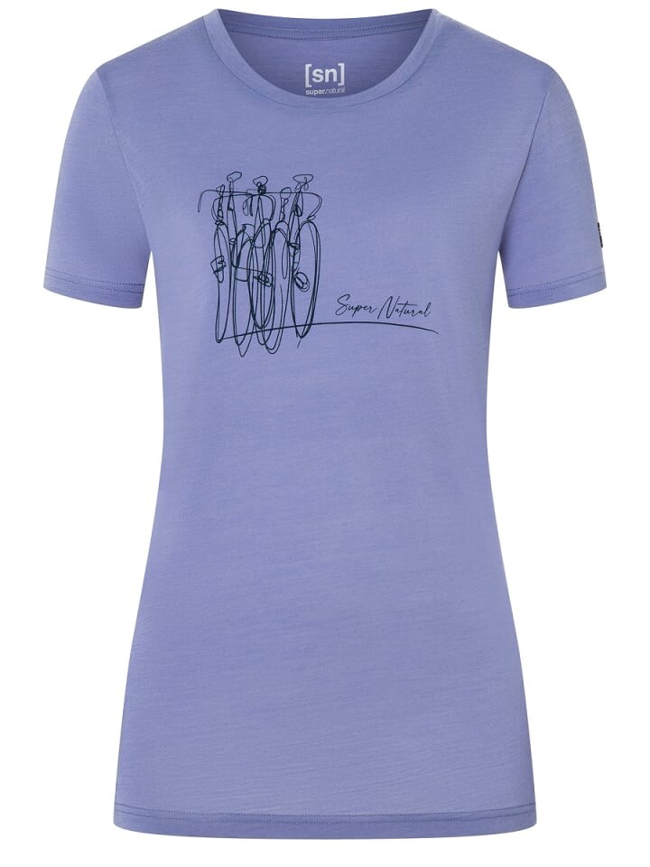 

Функциональная рубашка super.natural Merino T-Shirt BIKE ART, фиолетовый