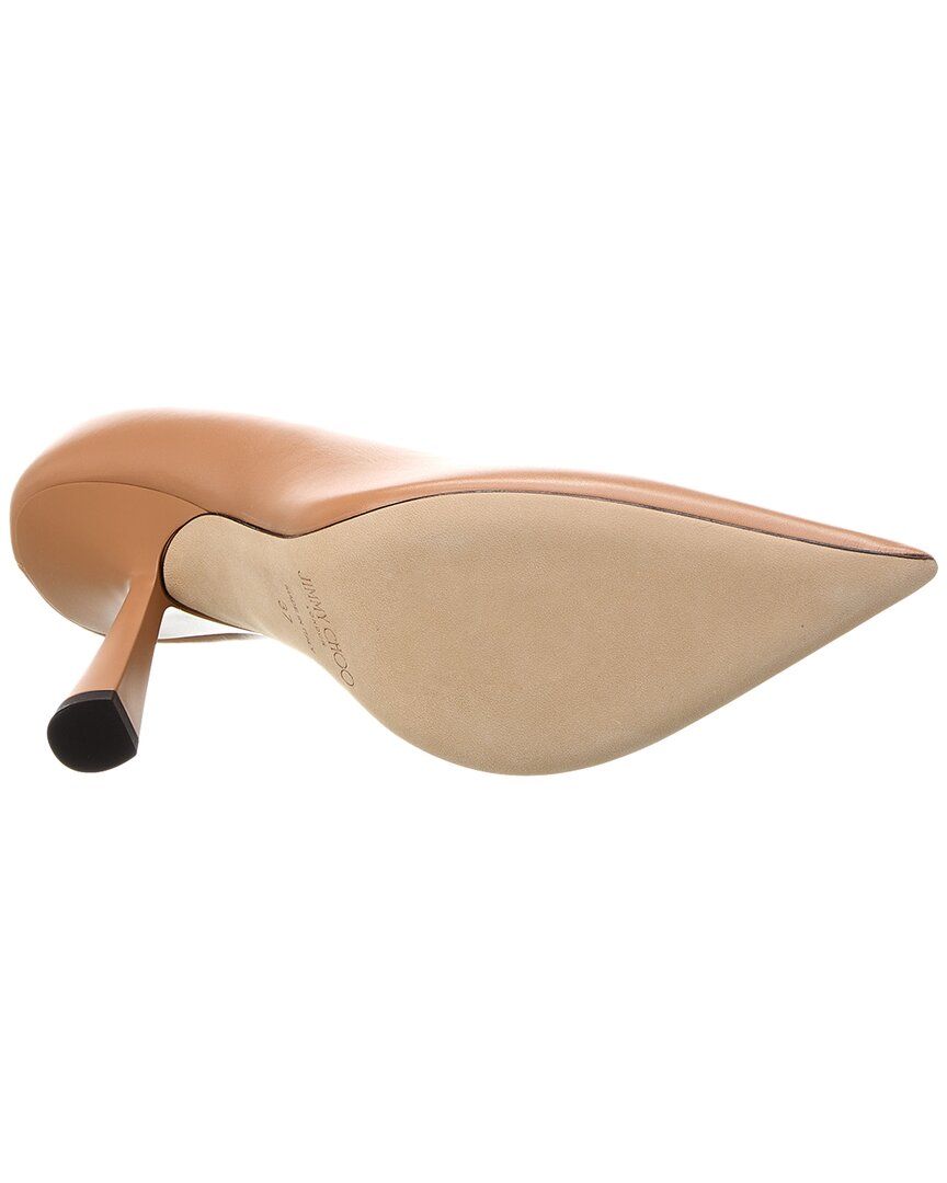 Туфли-лодочки Jimmy Choo Maryanne 100 из кожи, коричневый — фото 4