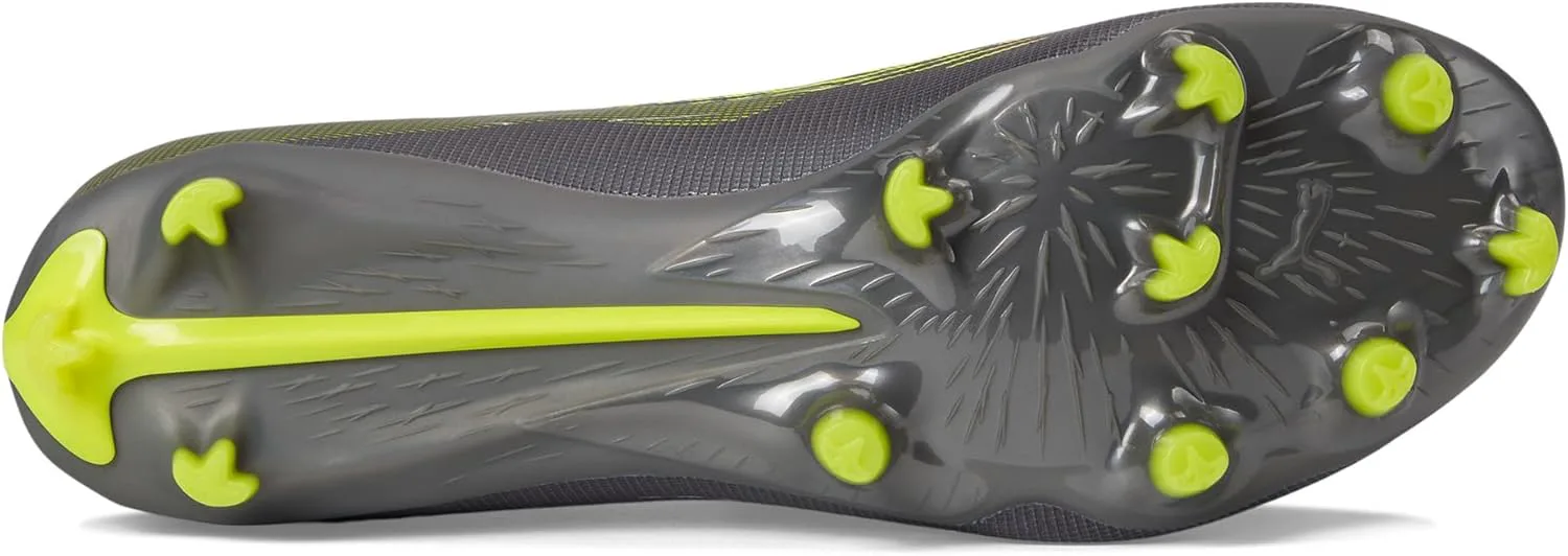 Футбольные бутсы Puma Men's Ultra 5 Match для твердого и искусственного покрытия, серебристый/желтый — фото 3