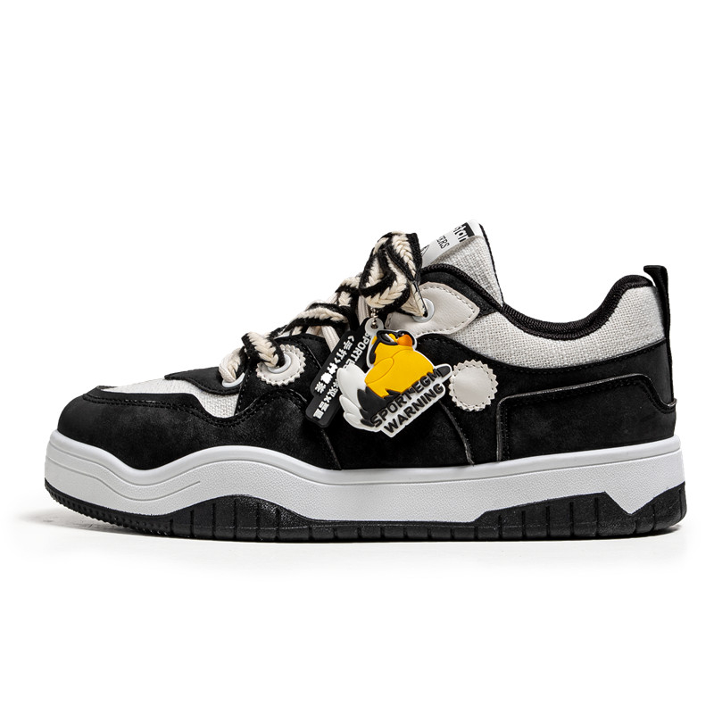

BINGO DUCK Кроссовки для скейтбординга Coverage Low Top мужские бело-черные, цвет White Black