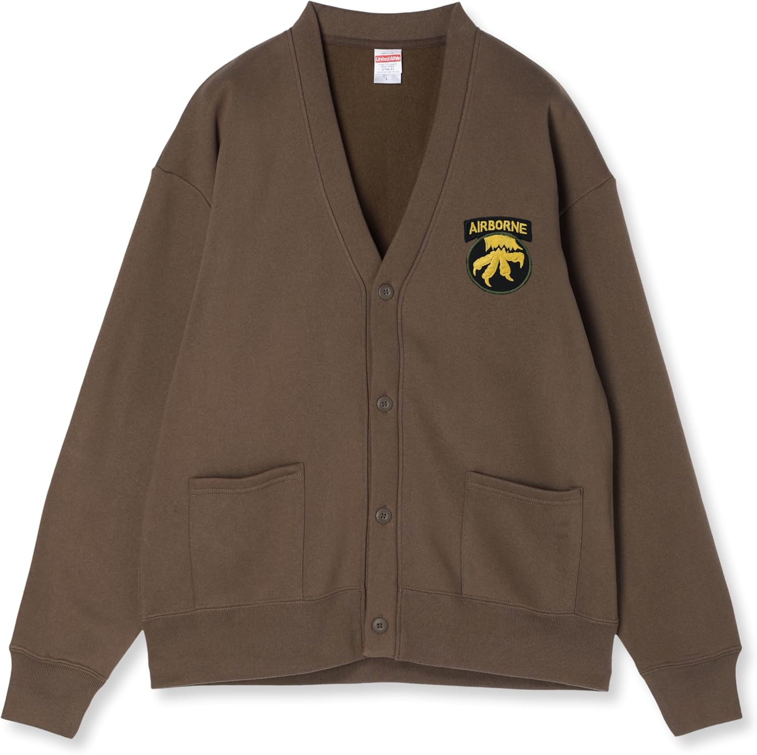 

Кардиган F Style F-SD021213, толстовка с нашивкой в виде герба армии США, темно-коричневый, размер L F-Style