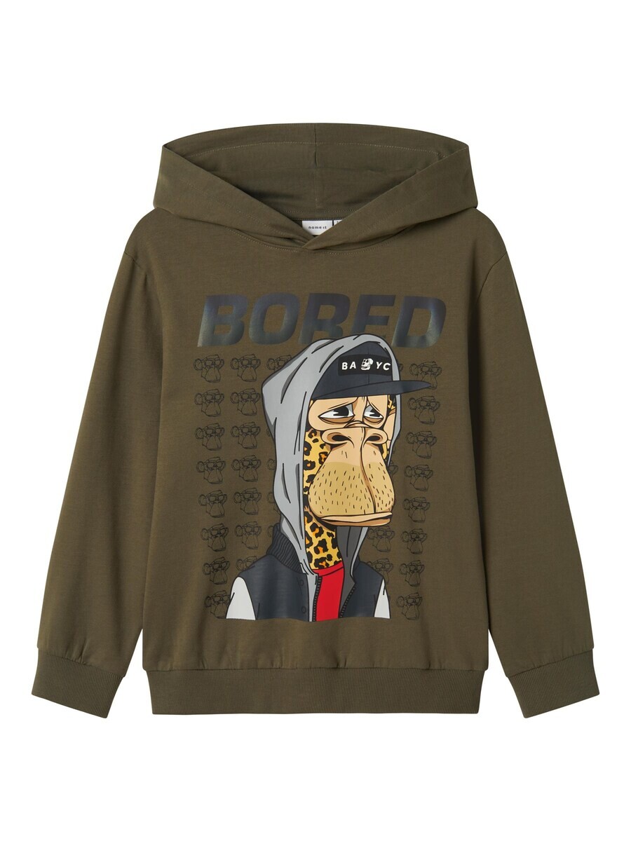 

Худи NAME IT Sweatshirt Bored Ape, коричневый