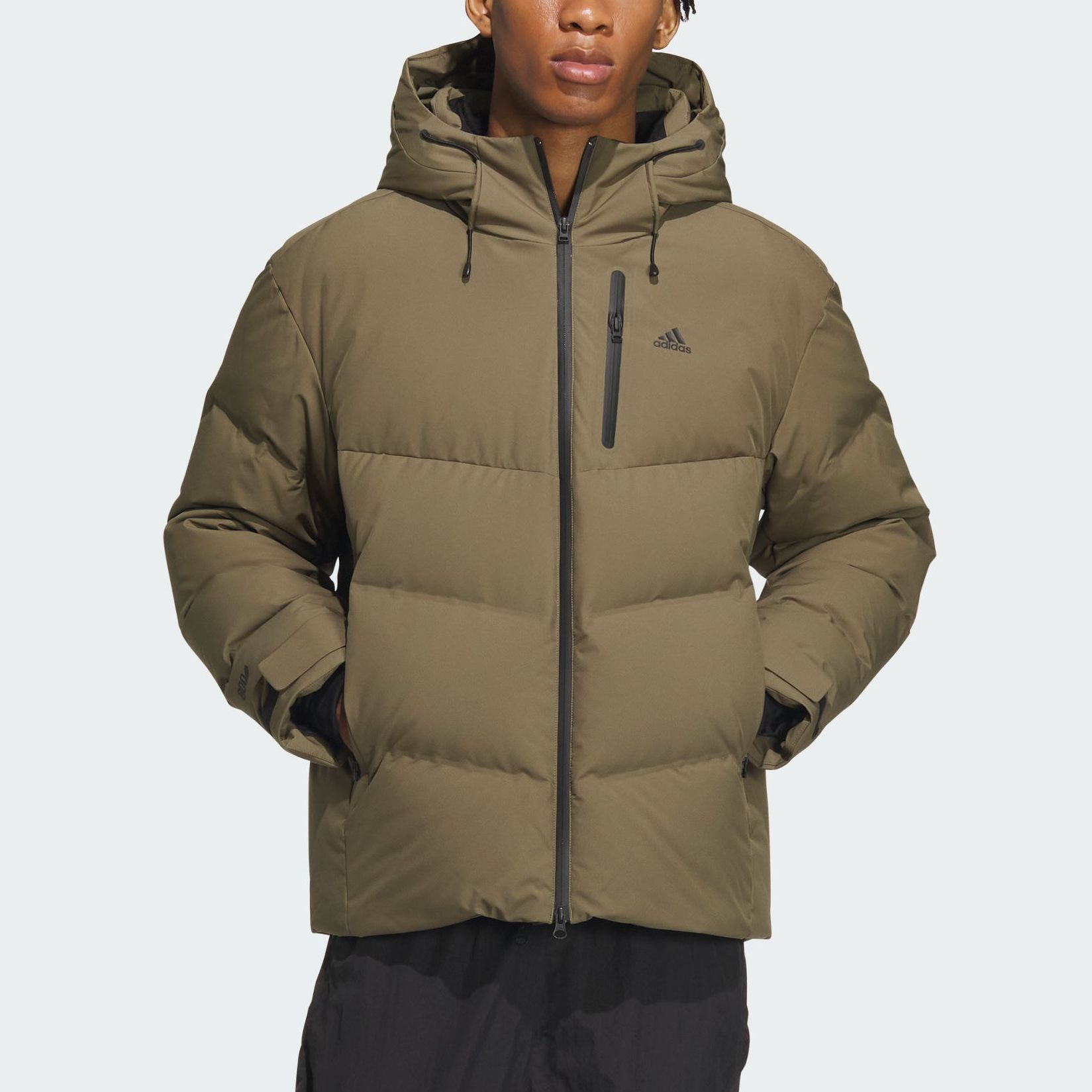 Adidas Пуховик унисекс Strata оливковый зеленый, Strata Olive Green — фото 4
