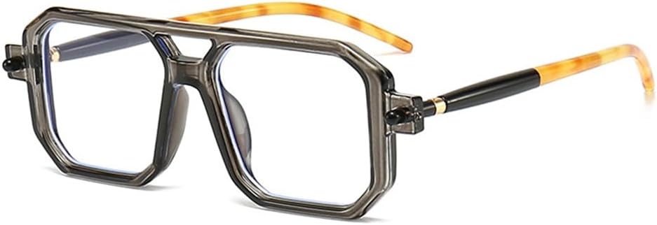 

Солнцезащитные очки HYLLE в винтажном квадратном стиле 70-х годов, плоские, авиаторские, классические, ретро, ​​стильные, с защитой от УФ-излучения UV400, для женщин и мужчин, Gray Frame & Transparent Lens