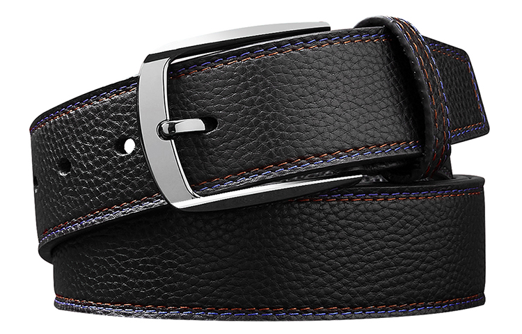 

JAGUAR Кожаный мужской ремень черный, Black