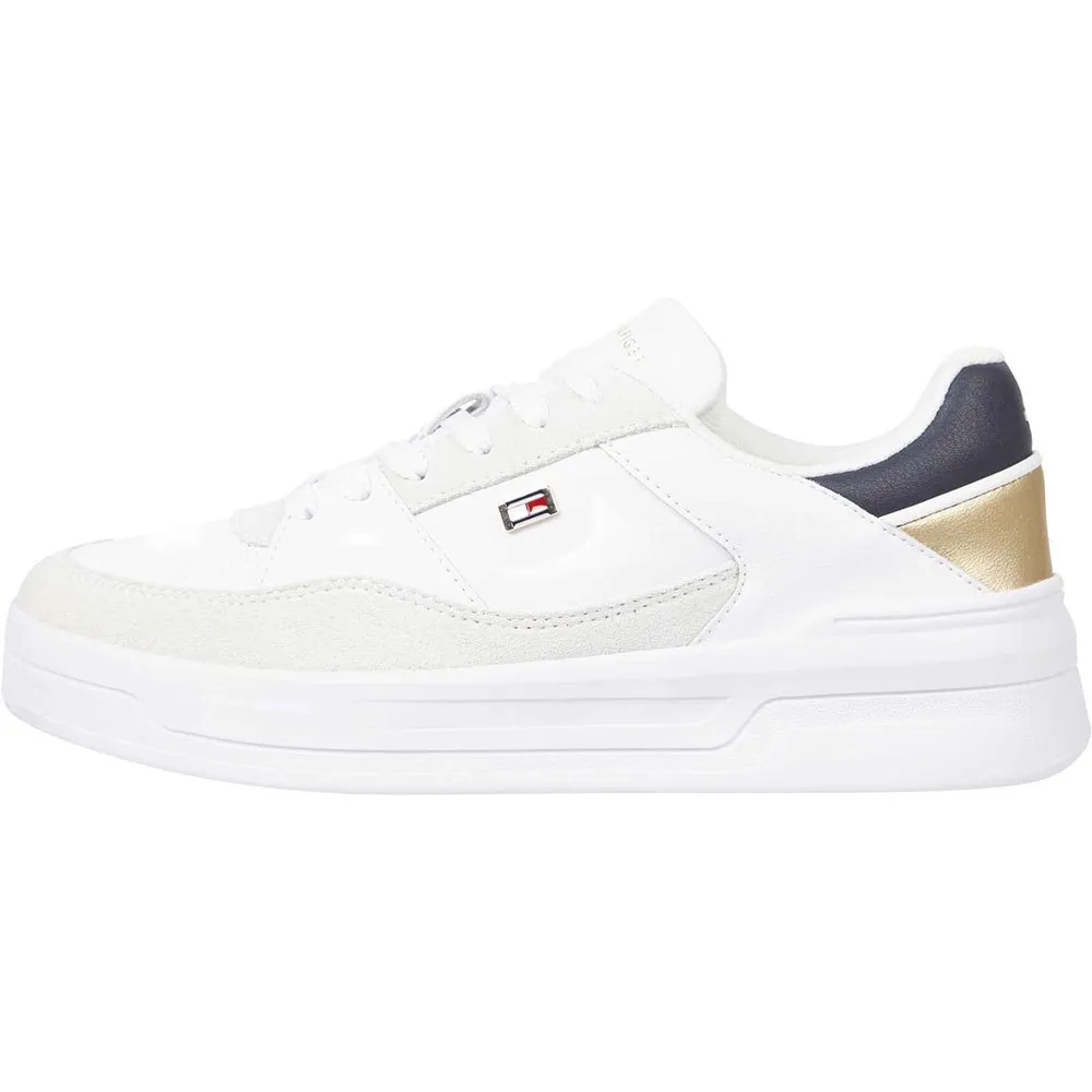 Кроссовки Tommy Hilfiger Essent Basket Metallic, белый