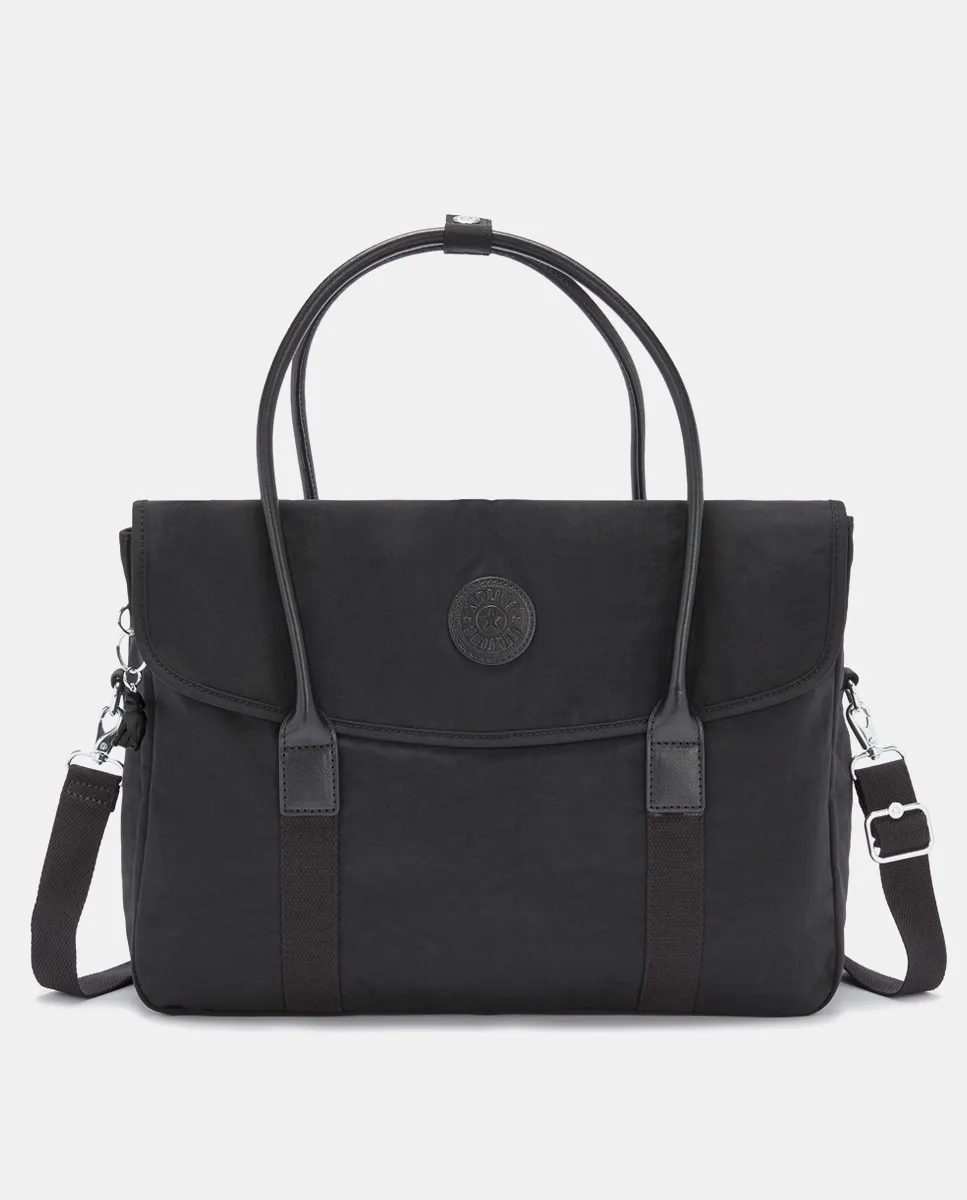 

Женский портфель черный на молнии Kipling