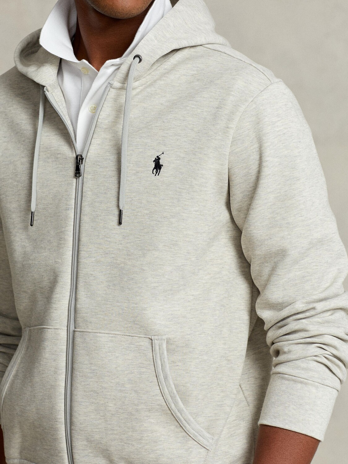 Толстовка-поло из смесового хлопка Ralph Lauren, лейтенант спорт хизер — фото 2