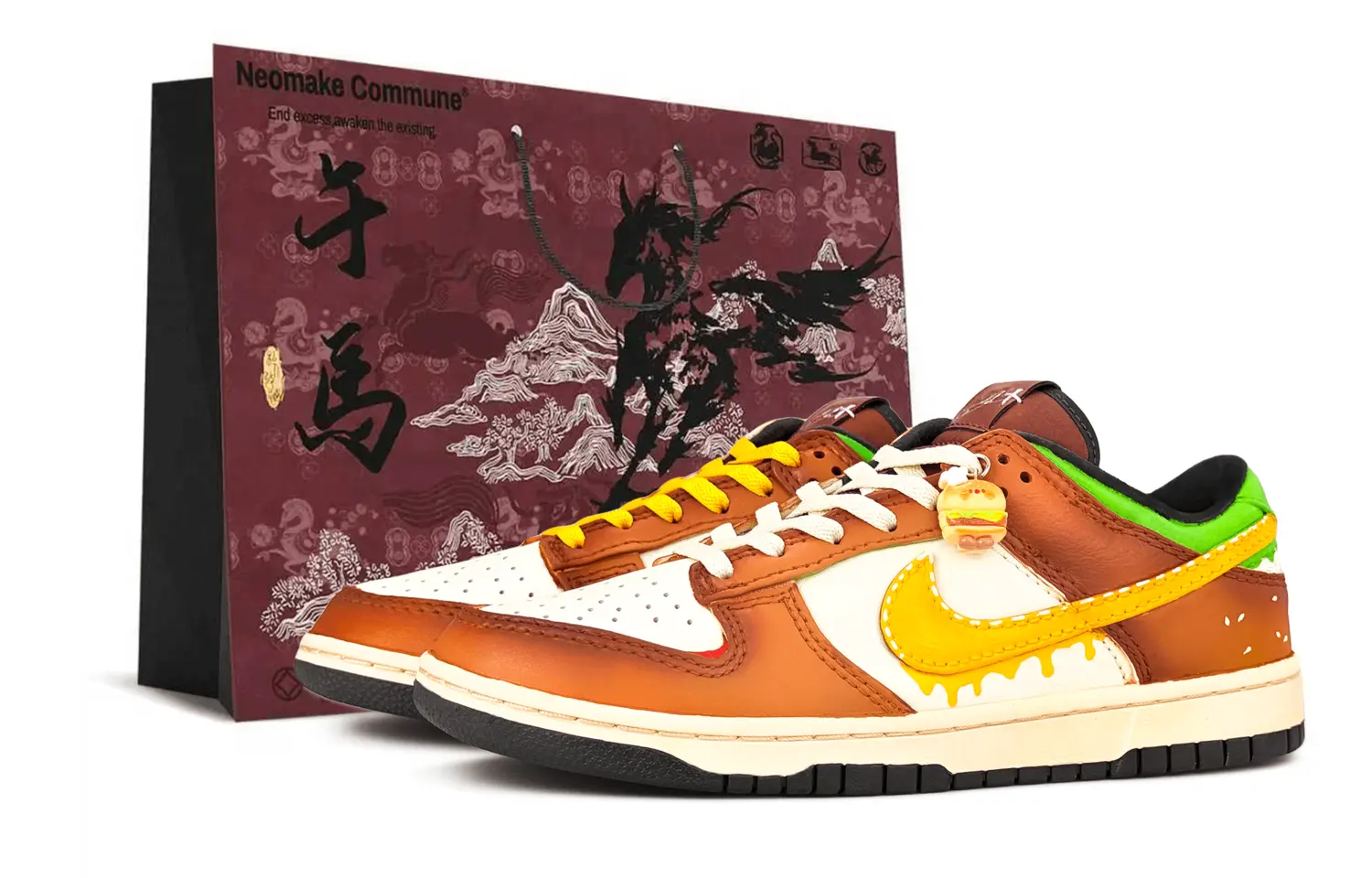 

Nike Dunk Slip Resistant Abrasion Resistant низкие скейтерские кроссовки мужские Brown Yellow