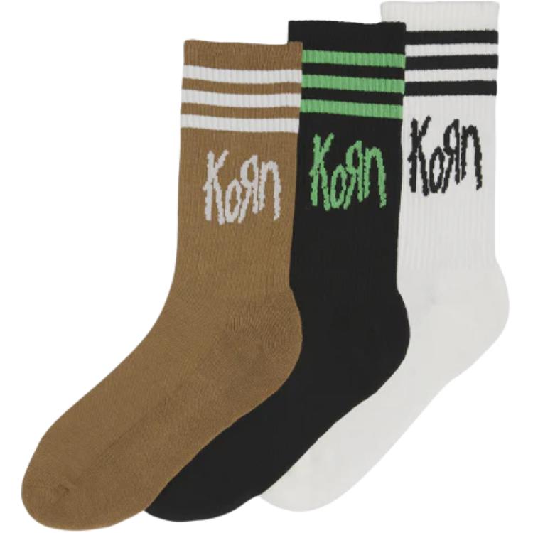 

Adidas Originals Набор носков Adidas X KoRn, 3 пары, Off White/Black/Brown Desert