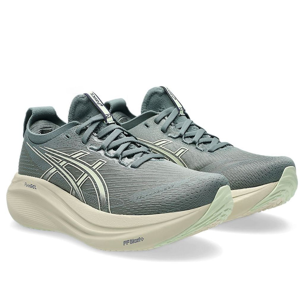 Кроссовки (WMNS) Asics Gel-Nimbus 27 Wide 'Monument Blue Whisper Green' — фото 2