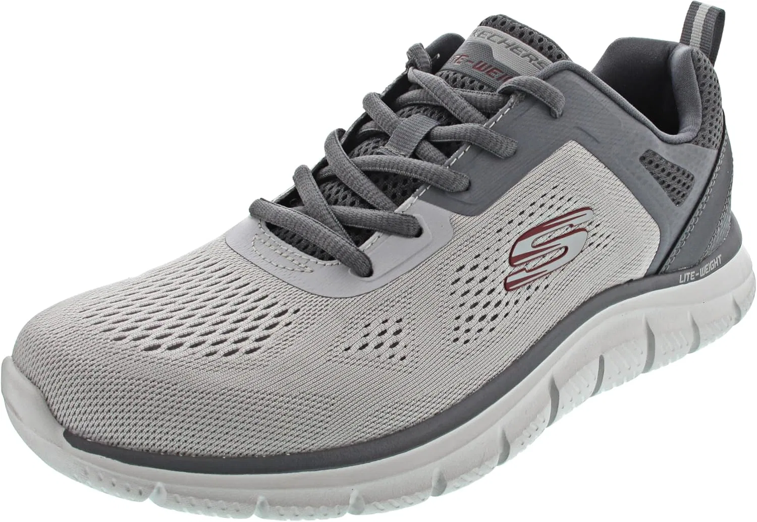 Мужские спортивные кроссовки Skechers Track Broader, Gray Engineered Mesh Pu Charcoal Trim — фото 4