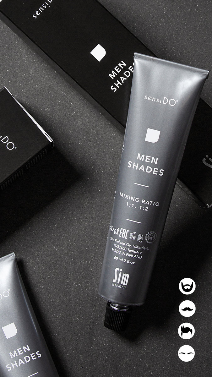Мужская краска для волос SensiDO MEN SHADES Темно-русый пепельный — фото 2